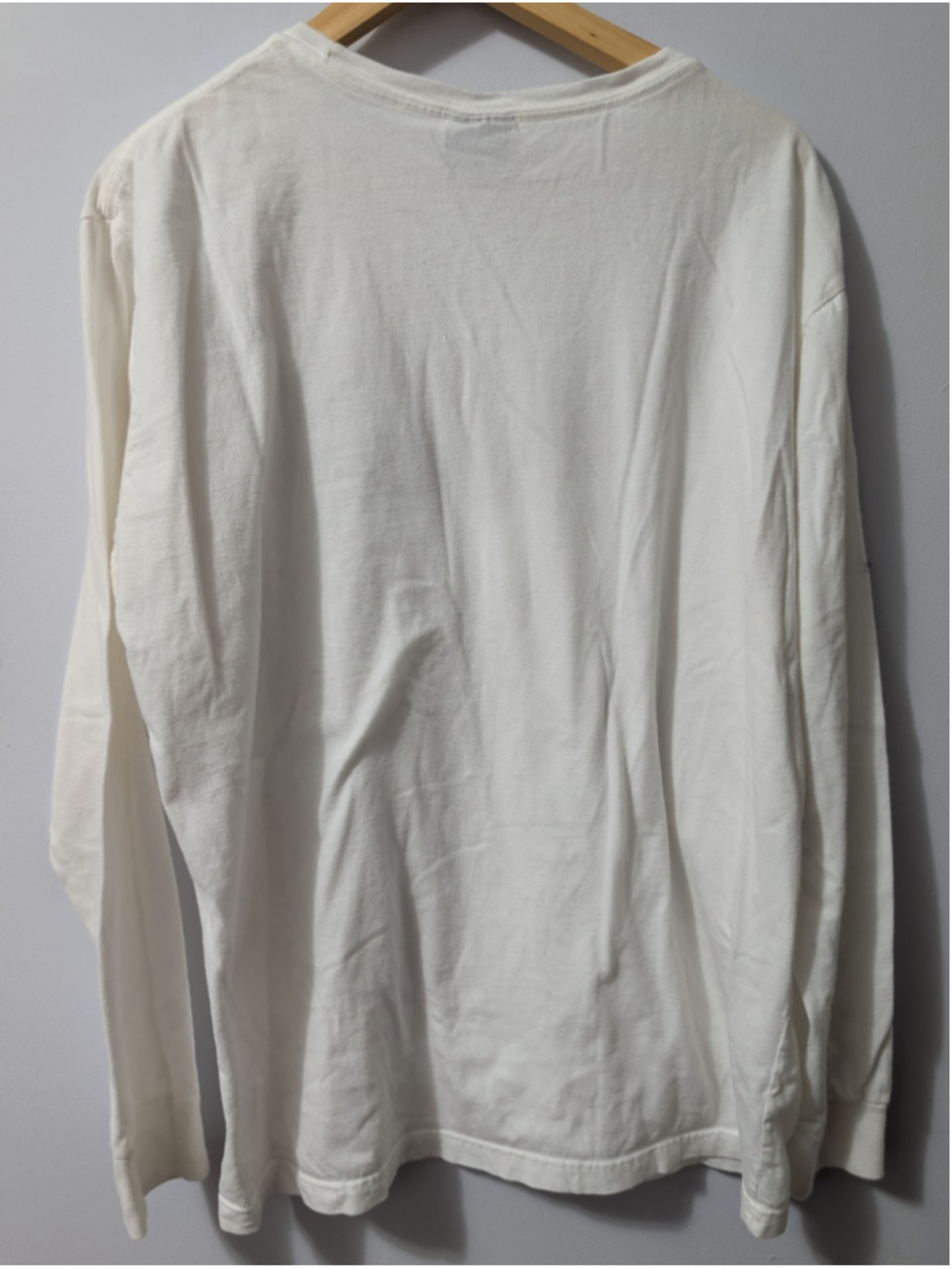 Vintage Polo Ralph Lauren Long Sleeve T-Shirt Men's Skater Streetwear White L - Picture 5 of 5